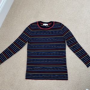 Darling White+Warren striped top